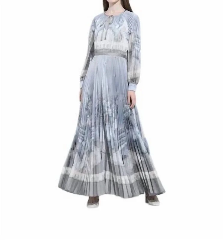 Exclusive Sale Kara Pleated Maxi Dress In Multicolor