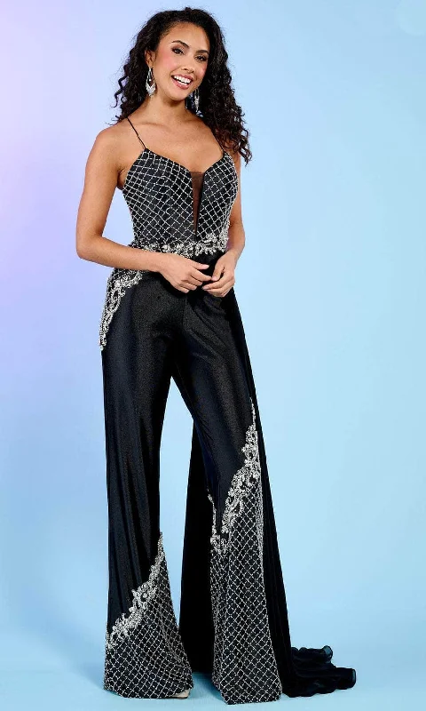 Affordable Online Boutiques Rachel Allan 70655 - Strappy Back Flared Jumpsuit