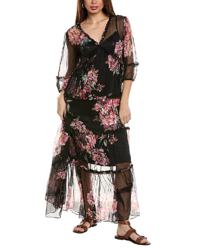 Trendy Styles Johnny Was Lizzy Ruffle Maxi Dress