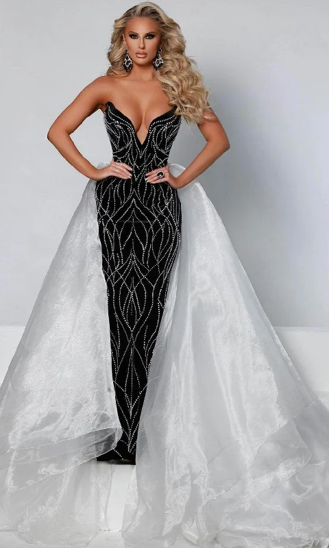 Everyday Fashion Johnathan Kayne 2555 - Strapless V-Neck Long Gown