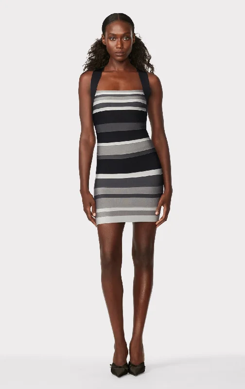 Trendy Threads HERVÉ LÉGER X LAW ROACH STRIPED BANDAGE MINI DRESS