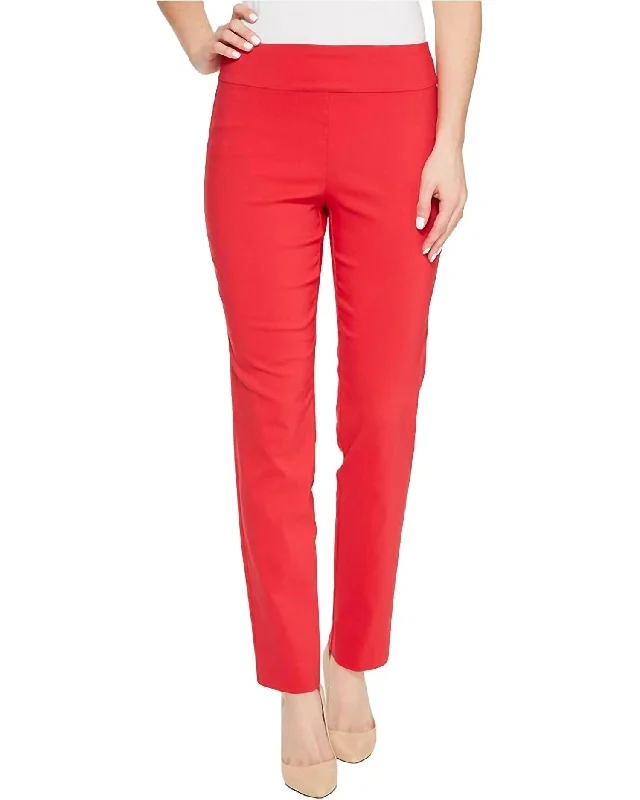 Chic Trends Unveiled Straight Leg Pants In Red