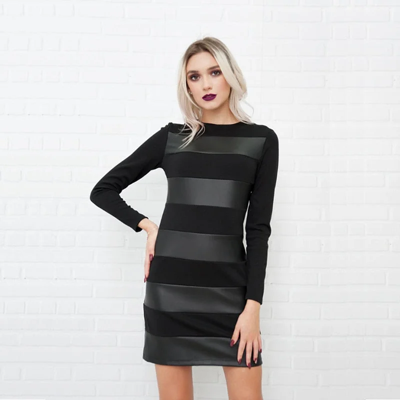 Women Wear Online Women Casual Long Sleeve O neck Mini Dress