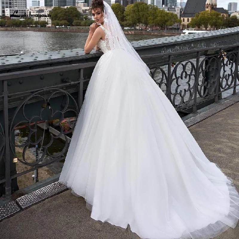 Outfits Ideas Roycebridal Luxury Tulle Mariage Open Back Lace Beading Wedding Dresses