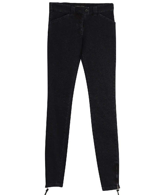 Clearance Sale Online Balenciaga Stonewashed Slim-Fit Jeans in Black Cotton Denim