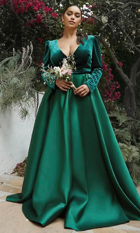 Cutting Edge Fashion Cinderella Divine CD226 - Long Sleeve Pleated Ballgown