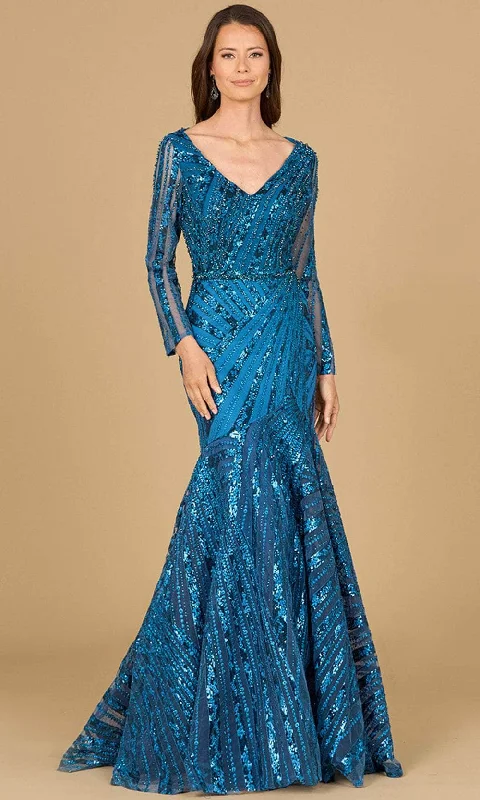 Clothing Sales Lara Dresses 29188 - Long Sleeve Embellished Evening Gown