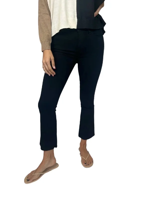 Online Boutiques Affordable Colette Crop Flare Jeans In Black Shadow