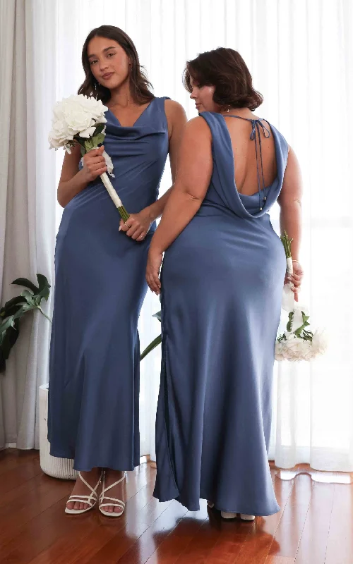 Plus Size Women Wear Schiffer Maxi Dress - Riverside Blue