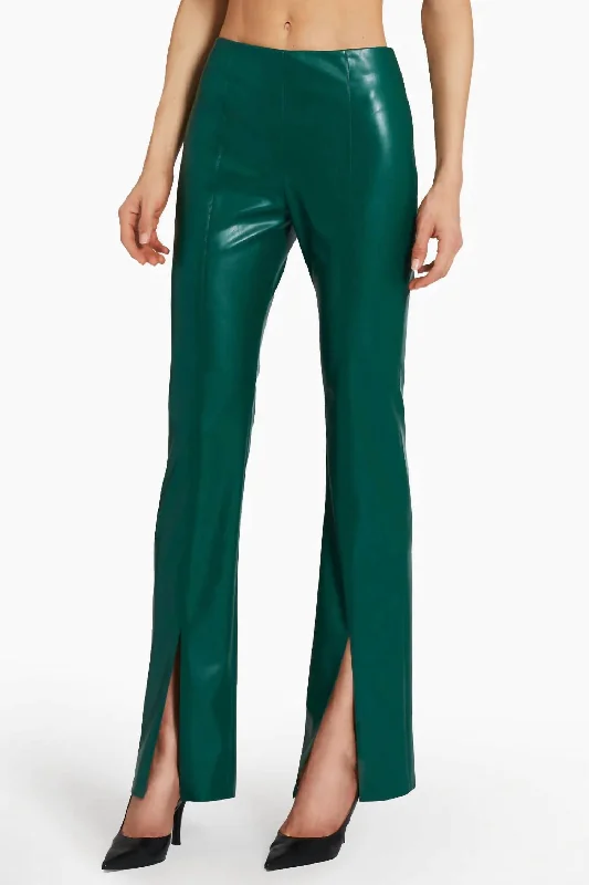 Free Spirited Fashion Tavira Faux Leather Pant In Green