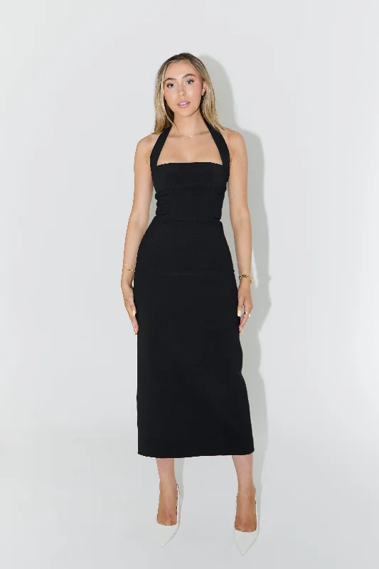 Women's Clothing Sale Online The Ultimate Muse Halter Neck Midi Dress