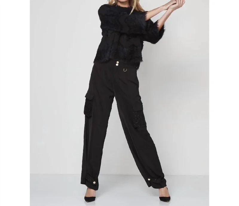 Trend Setting Wardrobe Sofia Trousers Pockets Pants In Black