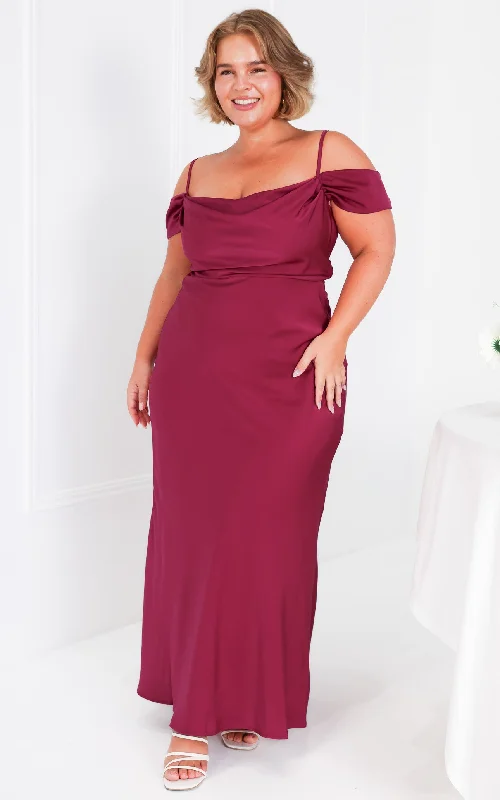 Women's Clothing Boutique Evangelista Maxi Dress - Plum