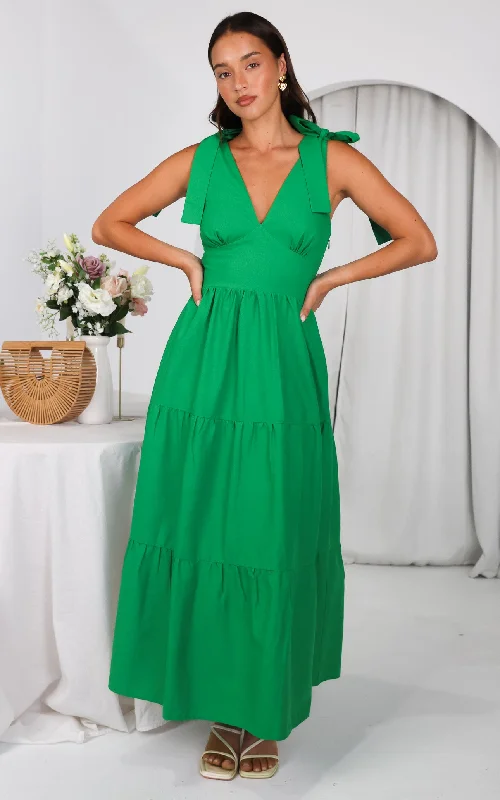 Trendy Women's Wear Aretha Maxi Dress - Green