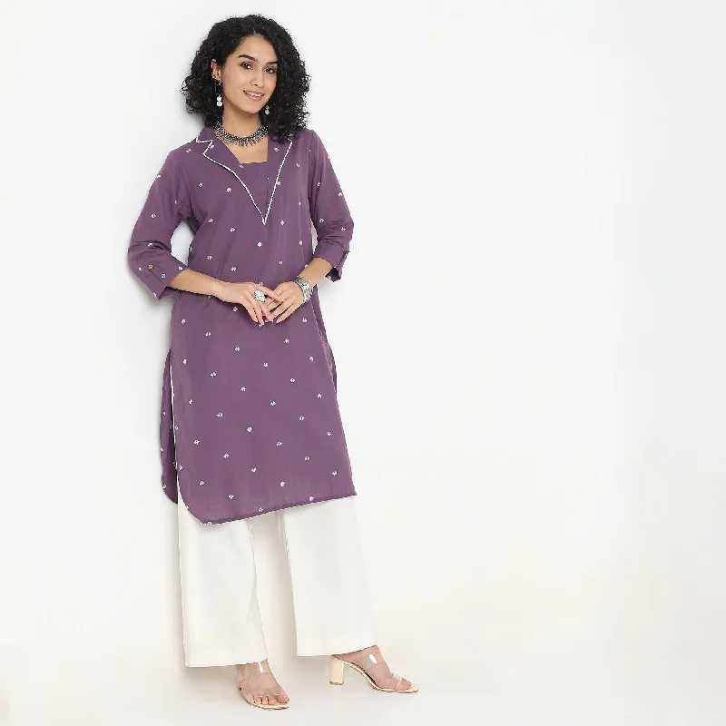 Edgy Fashion Flare Fit Embroidered Kurta