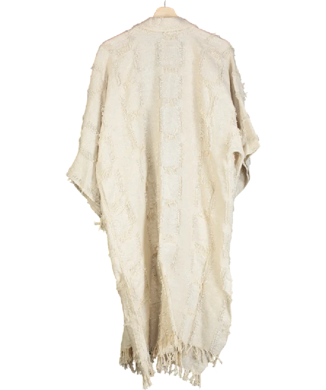 Holiday Discount Pilcro Beige Fringed Kimono One Size