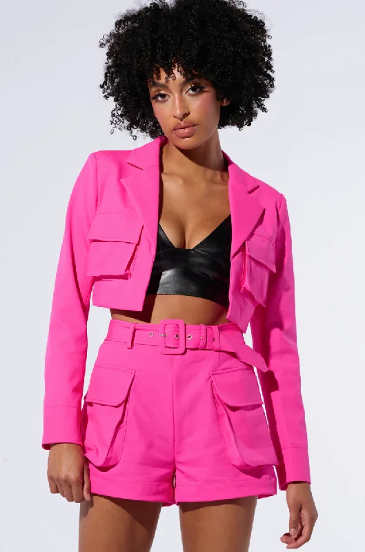 Trendy And Individual Women's Fashion BETTER LUCK CROP BLAZER