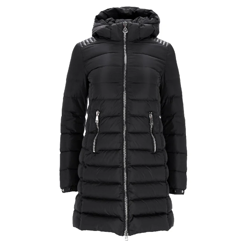 Luxe Women's Fashion Moncler Orophin Down Puffer Jacket in Black Polyamide