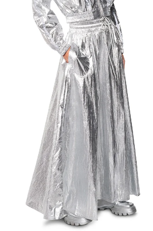 Chic And Trendy GIVE YOU THE WORLD HIGH WAIST METALLIC MAXI SKIRT