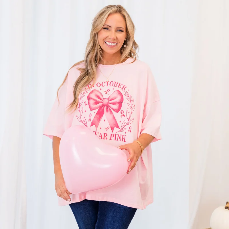 Bundle Offer We Wear Pink Boyfriend Tee, Dusty Pink