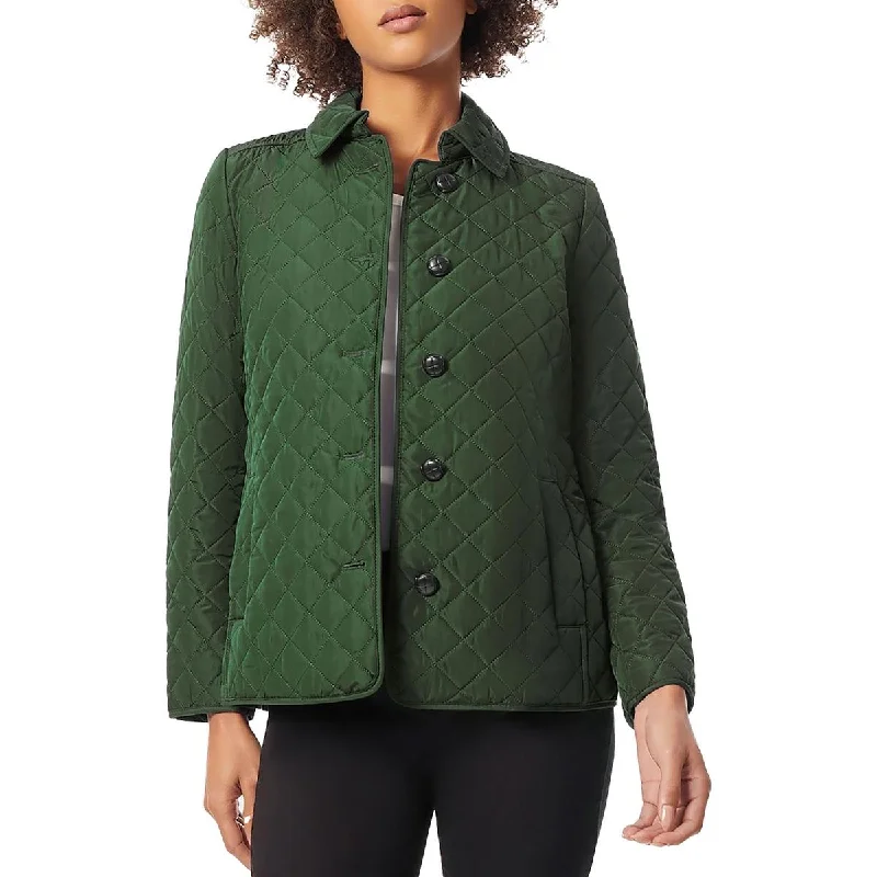 Womens Collar Polyester Quilted Coat