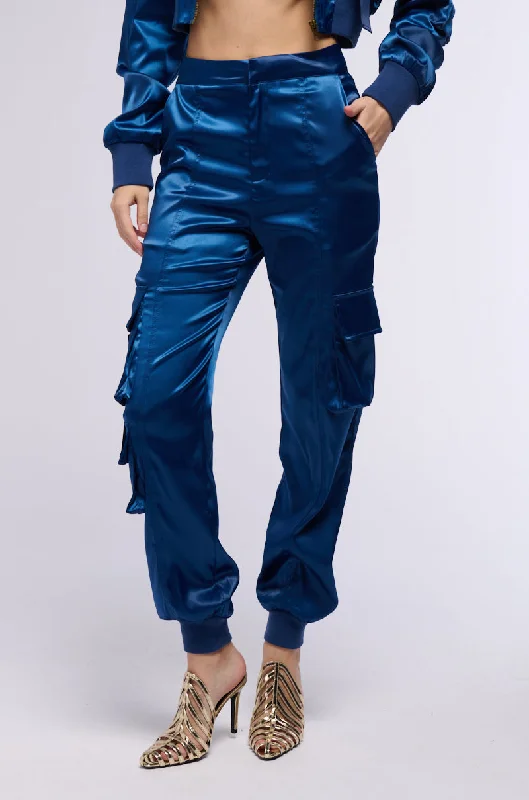 Mega Sale FOR THE THRILL OF IT SATIN JOGGER