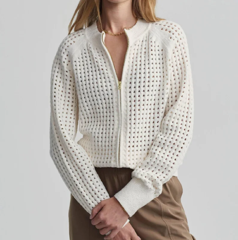 End of Season Sale Marta Boucle Knit Jacket In Coconut Milk