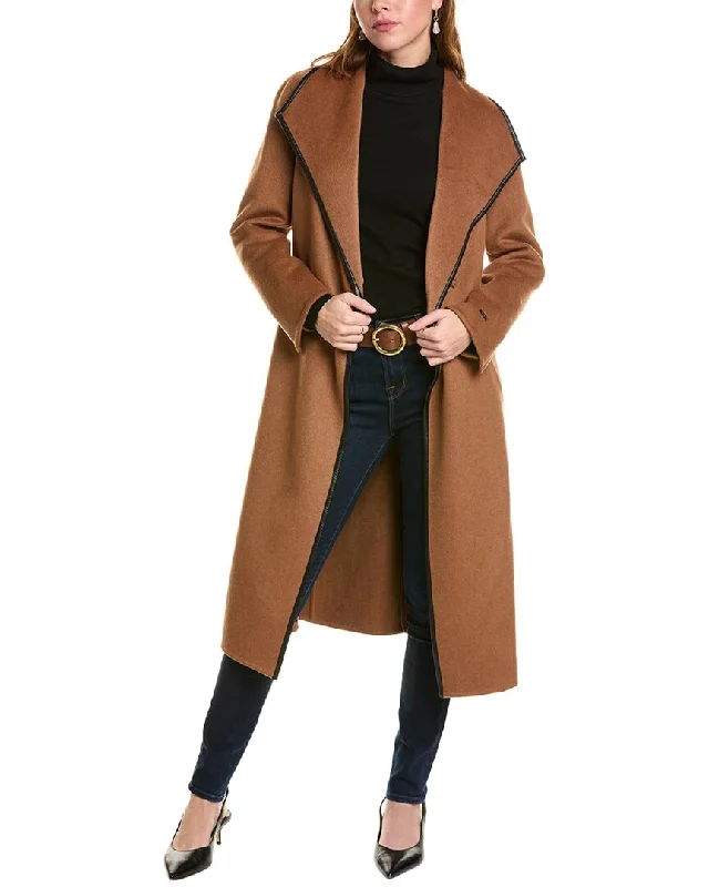 Tahari Juliette Wool-Blend Wrap Coat