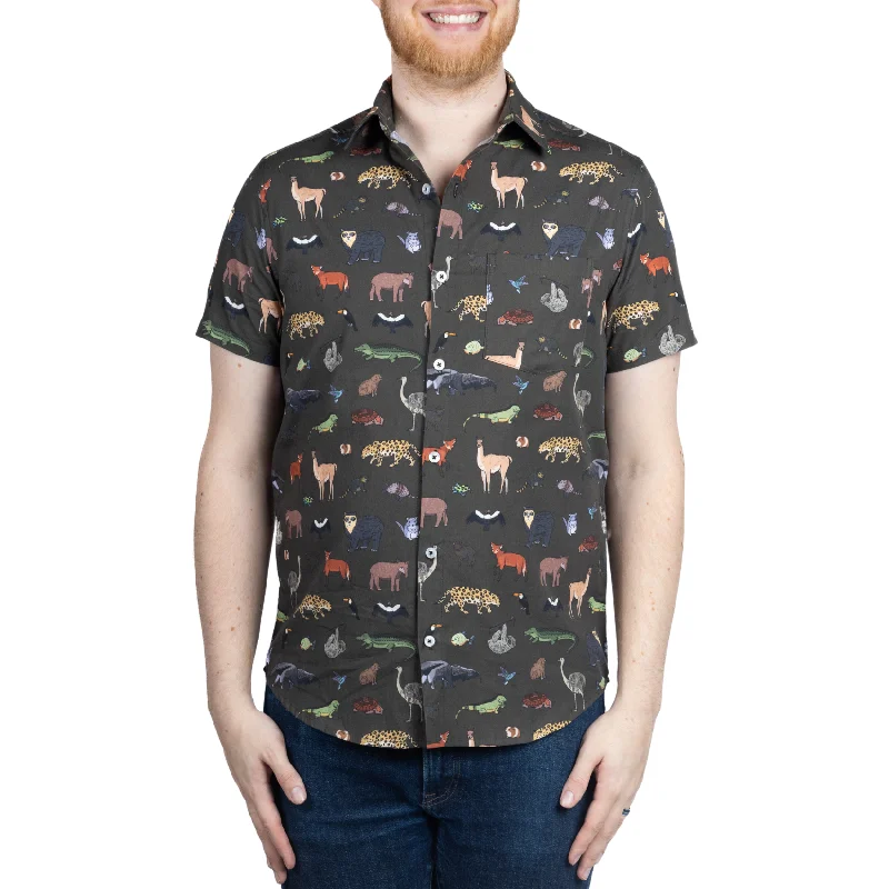 Festival Fashion Safari Short Sleeves Button-Up Shirt