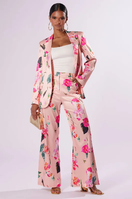 Trendy Threads BLOSSOM SATIN TROUSERS