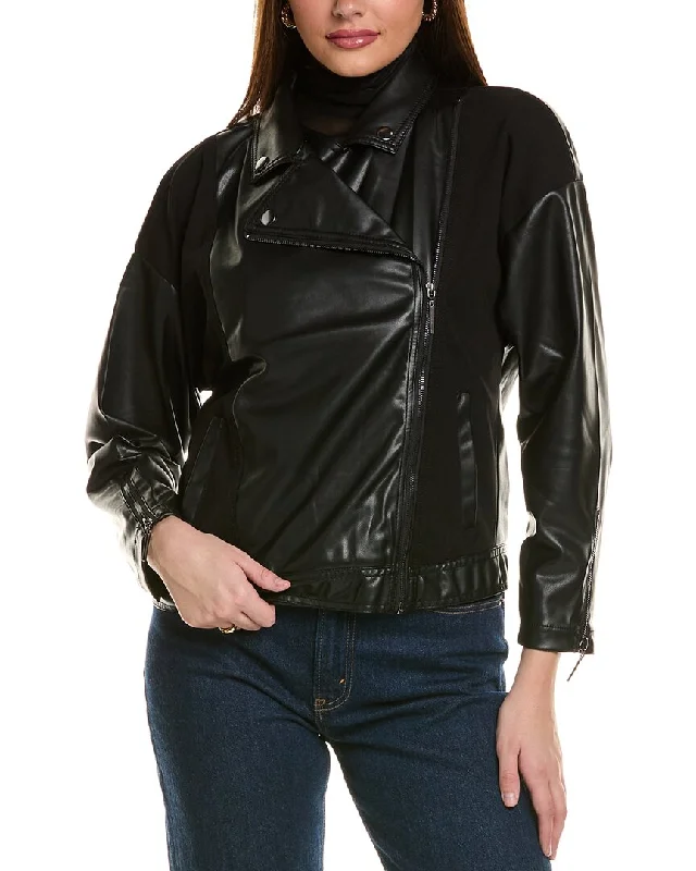 Adrienne Landau Onyx Moto Jacket