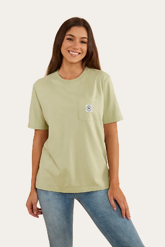 Fashion Forward Femme Esther Womens Loose Fit T-Shirt - Pale Olive