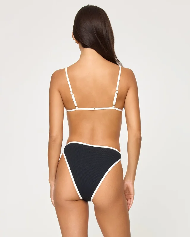 Fashion For Every Occasion Kourt Bikini Bottom - Black-Cream