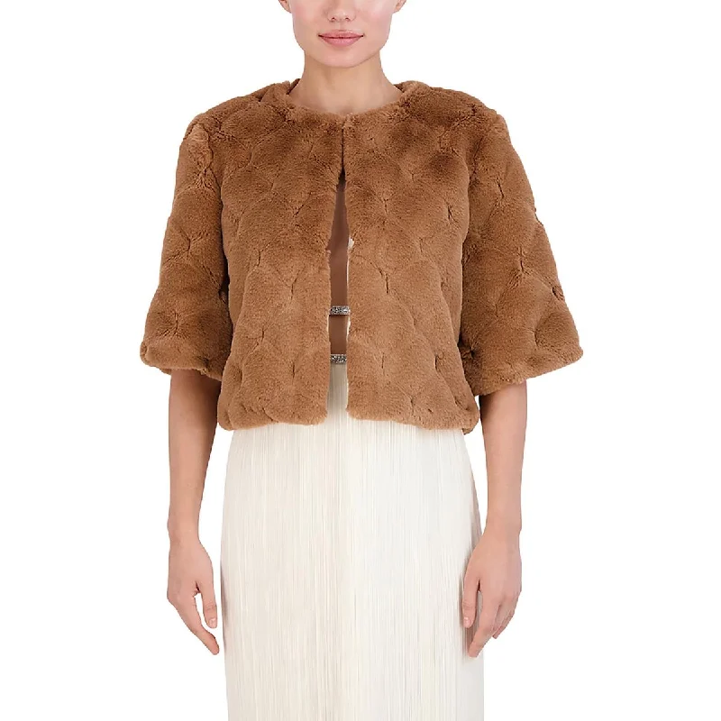 Casual Chic Womens Faux Fur Shrug Jacket Faux Fur Coat