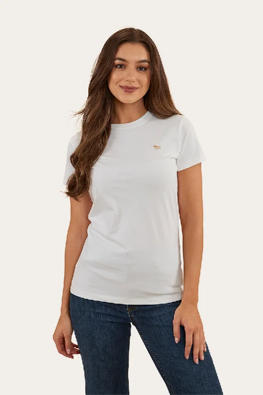 Gorgeous Glamour Collection Reeves Womens Classic Fit T-Shirt - White