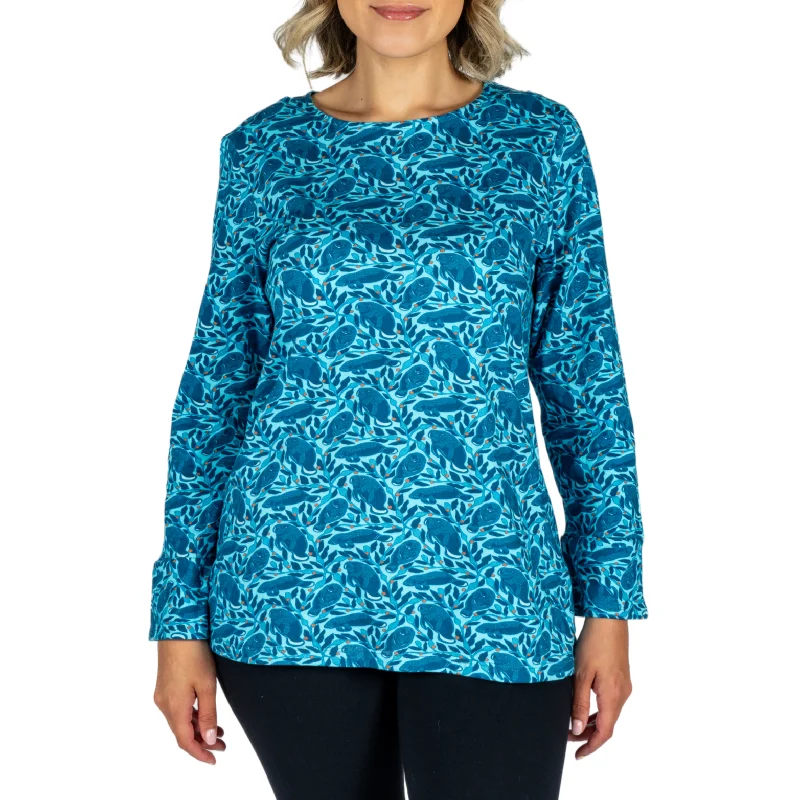 Holiday Gift Guide Sale Manatees Long Sleeve Tunic Top