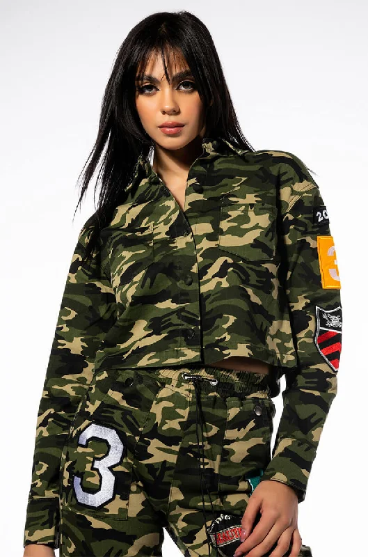 Weekend Exclusive WHATEVER CAMO BOMBER JACKET