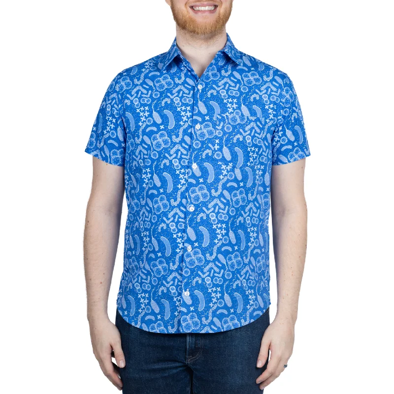 Must-Have Styles Paisley Bacteria Short Sleeves Button-Up Shirt