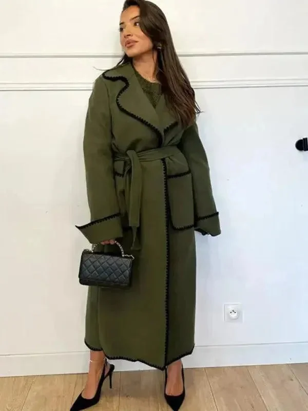 Timeless Classics Oversized Belted Women Trench Coat