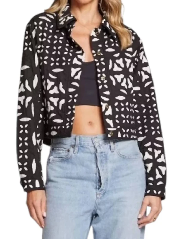 Geometric Jacket In Black/white