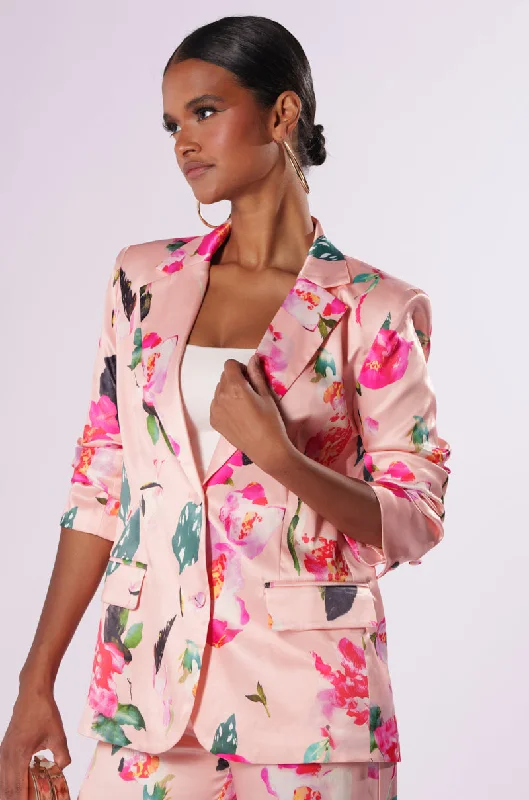 Redefining Women's Style BLOSSOM SATIN BLAZER