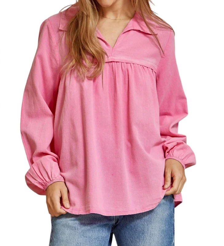 Definitely A Yes Top In Pink