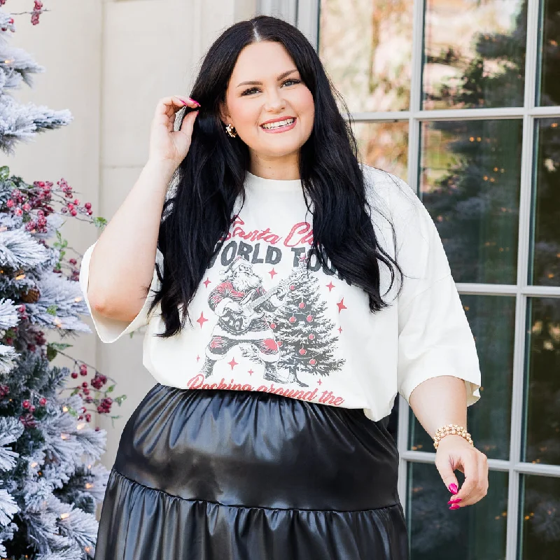 Outfits Ideas Rockin' Santa Boyfriend Tee, Ivory