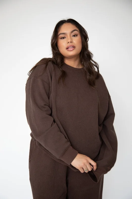 Glamorous Evening Wear Gunner Sweatshirt in Tobacco