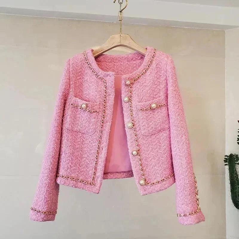 Redefining Women's Style Women Tweed Slim Fit Jacket