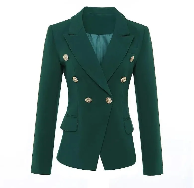 Trend Setting Wardrobe Dark Green Blazer Women - Casual - Plain-Solid