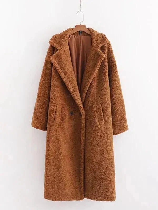 Exclusive Discount Women's Warm Fur Woolen Overcoat