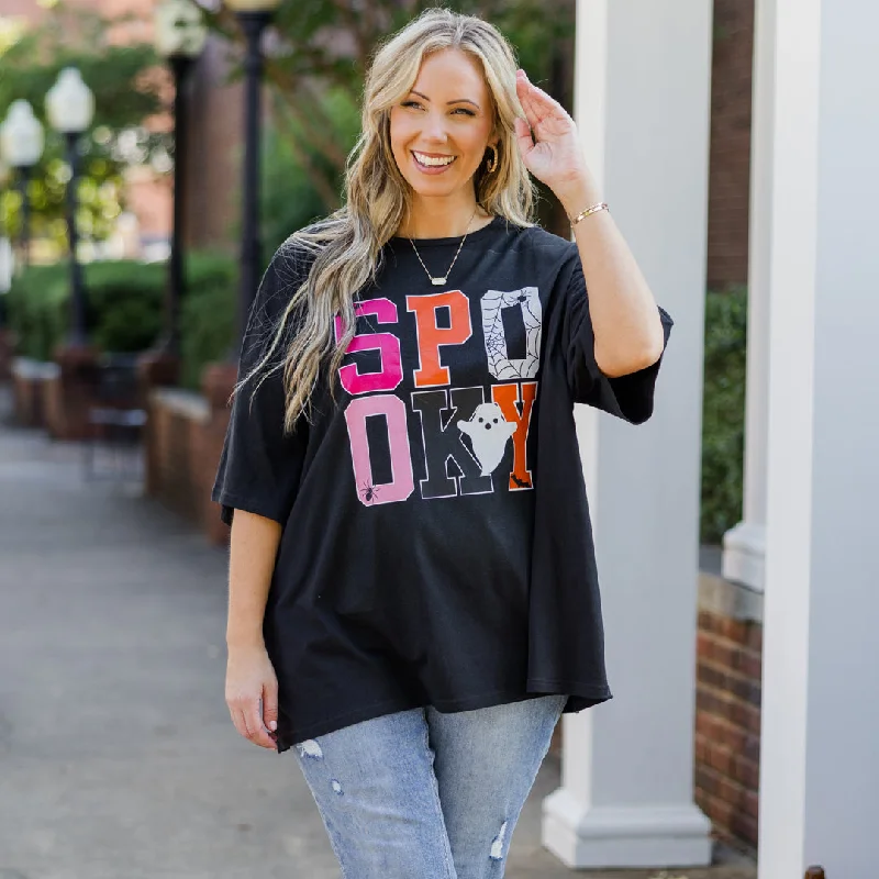 Exclusive Online Sale It's Spooky Season Boyfriend Tee, Black