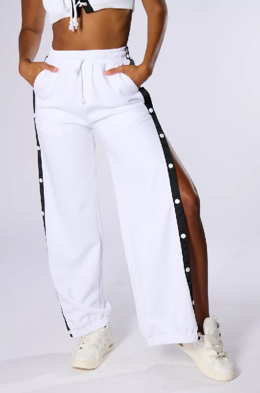 Women's Fashion Hotspots DIDN'T THEY TELL YOU WIDE LEG BREAK AWAY SWEAT PANT