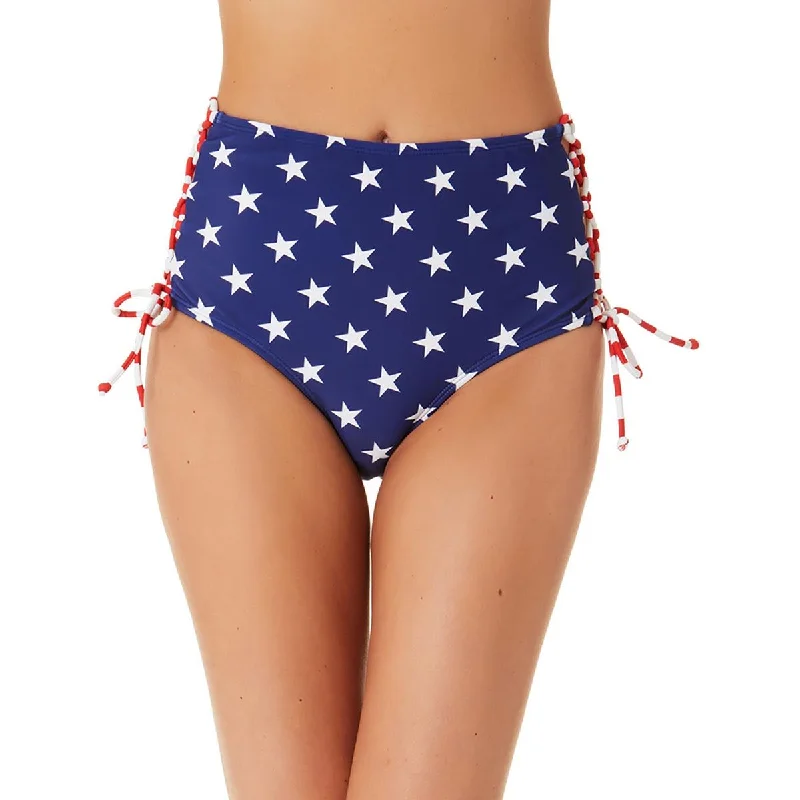 Affordable Online Boutiques Juniors Womens Printed Side Tie Swim Bottom Separates